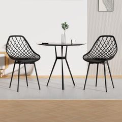Siège en Polyéthylène d'une Seule Pièce, Chaises Étanches sans Accoudoirs,Noir.