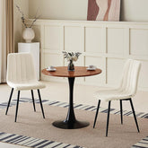 Kaki chaises de Salle à Manger,rembourrées avec Dossier Haut et Design en Lin.