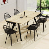 Siège en Polyéthylène d'une Seule Pièce, Chaises Étanches sans Accoudoirs,Noir.