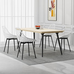 Siège en Polyéthylène d'une Seule Pièce, Chaises Étanches sans Accoudoirs,Blanc.