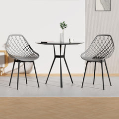 Siège en Polyéthylène d'une Seule Pièce, Chaises Étanches sans Accoudoirs,Grise.