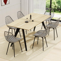 Siège en Polyéthylène d'une Seule Pièce, Chaises Étanches sans Accoudoirs,Grise.