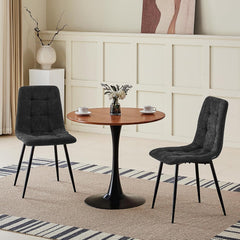 Nior chaises de Salle à Manger，rembourrées avec Dossier Haut et Design en Lin.