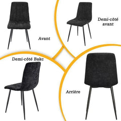 Nior chaises de Salle à Manger，rembourrées avec Dossier Haut et Design en Lin.